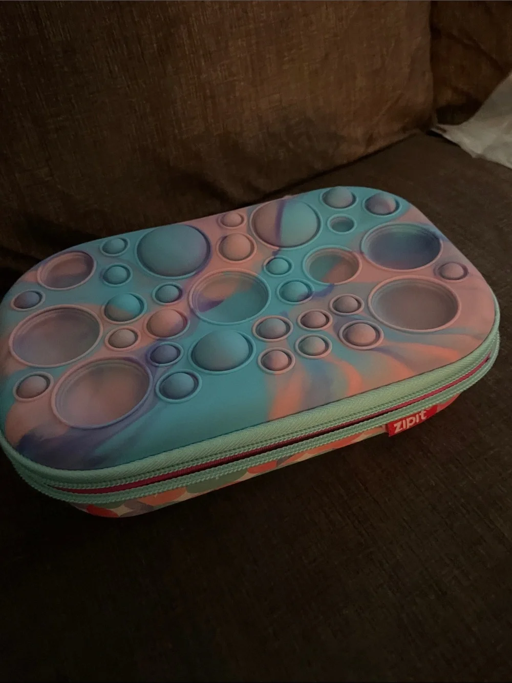 ZIPIT Pastel Bubble Pop Pencil Case - Blue & Pink